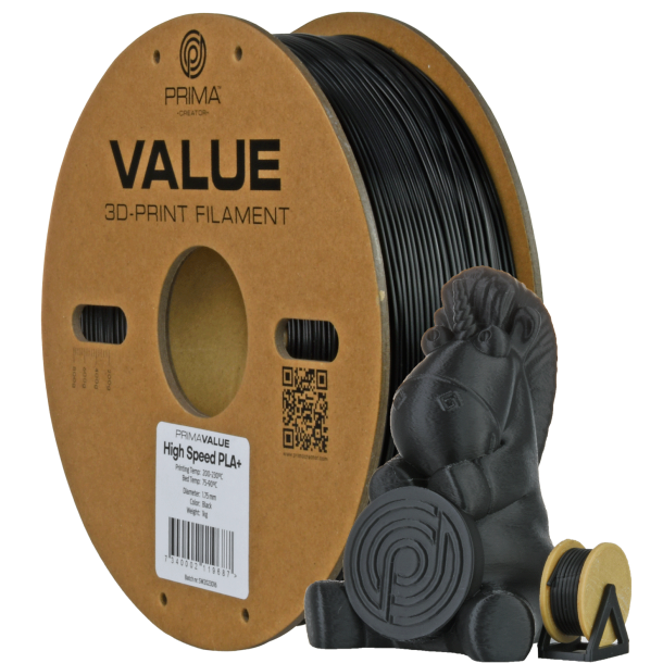 PrimaValue PLA+ highspeed filament 1 kg, sort