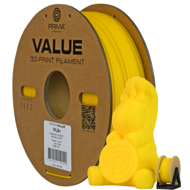 PrimaValue PLA+ filament 1 kg, gul