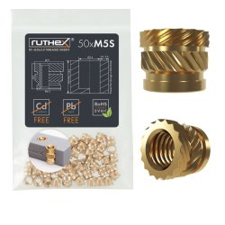 Ruthex gevindindsats, kort M5