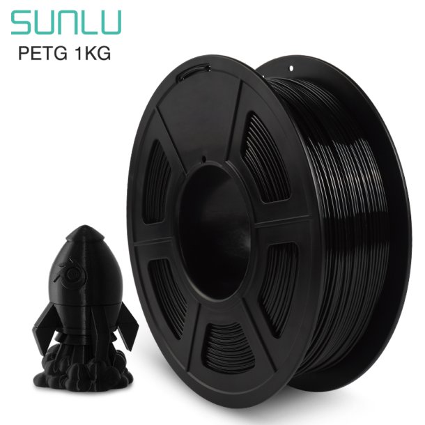 Sunlu PETG filament 1 kg, sort