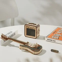 Mekanisk 3D byggest i tr, elguitar