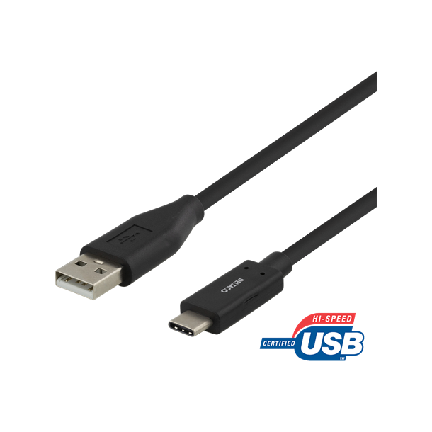 Tilslutningskabel USB-A -> USB-C, 2 meter