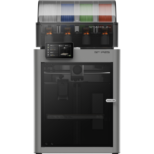 Bambu Lab P2S Combo 3D printer med AMS 2 Pro, 256 x 256 x 256 mm.