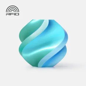 Bambu Lab PLA silk dual colour filament 1 kg, Blue Hawaii (bl-grn)