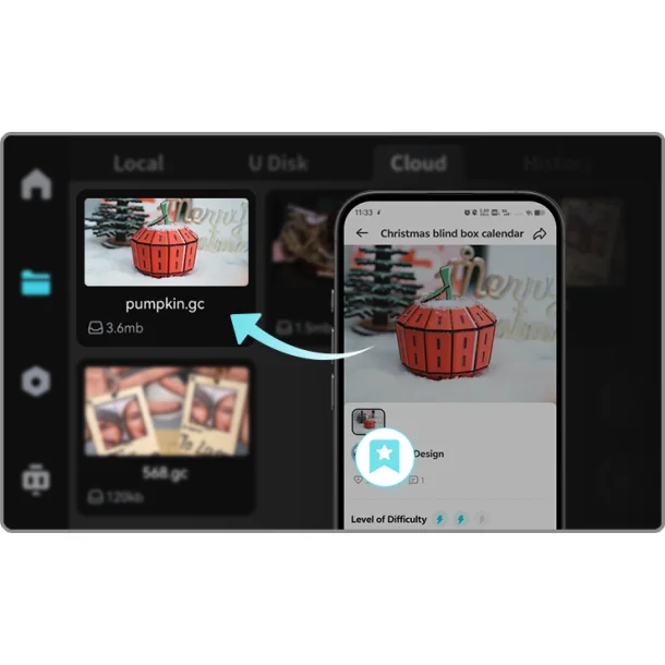 Creality Falcon A1 Pro 20W diode laserskrer med cover