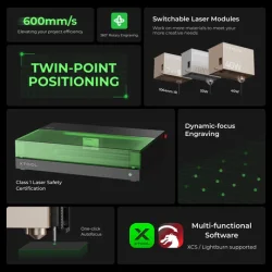 xTool S1 40W diode laserskrer, basic bundle
