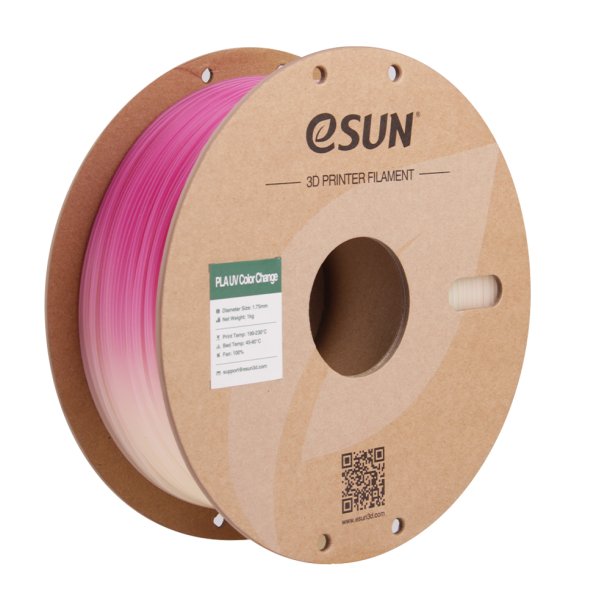 eSun PLA UV farveskiftende filament 1 kg, magenta
