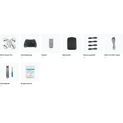 Fjernstyret Micro drone Pro m/ kamera