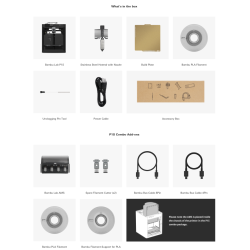 Bambu Lab P1S Combo 3D printer med AMS, 256 x 256 x 256 mm.