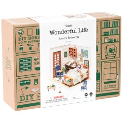 Miniaturevrelse byggest i tr med LED lys, Anne's Bedroom