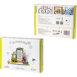 Miniaturehus byggest i tr med LED lys, Garden Entrance