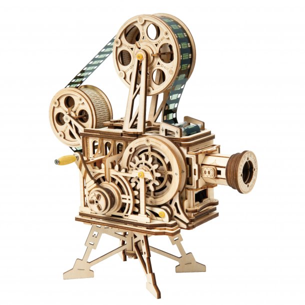 Mekanisk 3D byggest i tr, filmfremviser