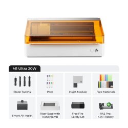 xTool M1 Ultra 20W 4-i-1 hndvrksmaskine, deluxe bundle