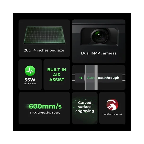 xTool P2 55W CO2 laserskrer